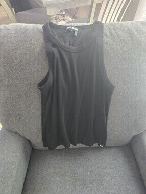 Dkny Black Ribbed Muscle Tank